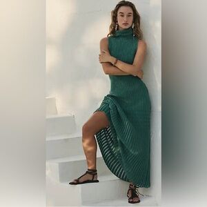 NWT FREE PEOPLE HARLEY SWEATER MAXI DRESS FROSTY SPRUCE